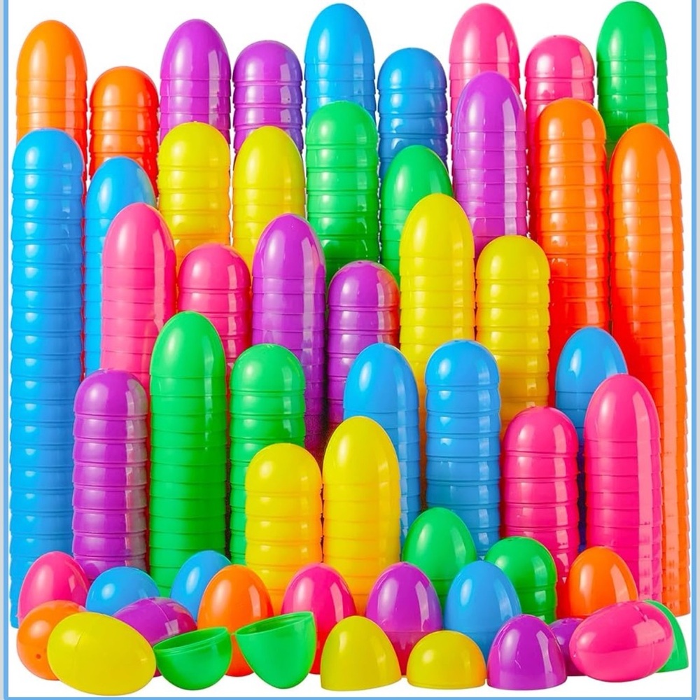 JOYIN 2.3" Easter Eggs, Reusable Plastic Fillable Multi Color Eggs~Bulk~New